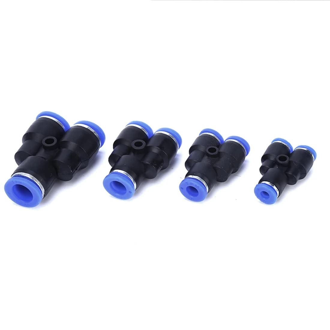 10 PCS 1/4 Inch OD Push To Connect Y Splitter 3 Way Wye Quick Adapter Pack