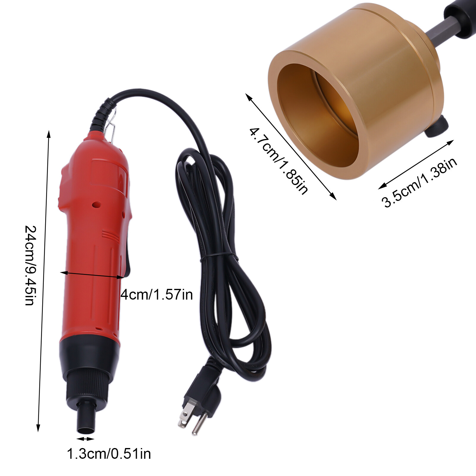 Handheld Electric Bottle Capping Machine Screw Capper Sealing Tool Φ1-30mm 80W