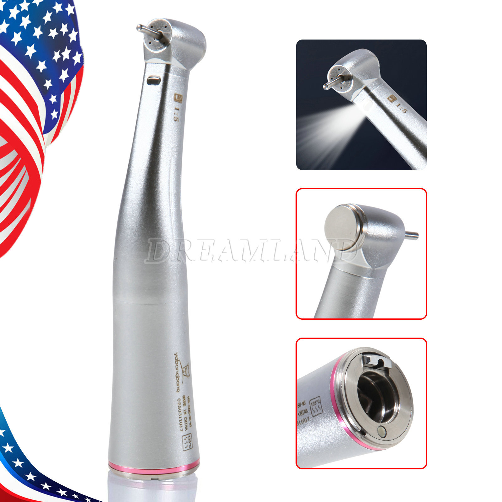 NSK Style Dental Brushless LED Electric Micro Motor/1:5 LED Increasing Handpiece