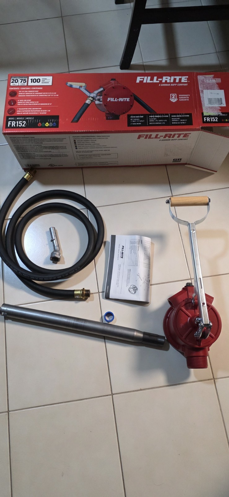 Fill-Rite FR152 Fuel Transfer Piston Hand Pump NEW 🔥