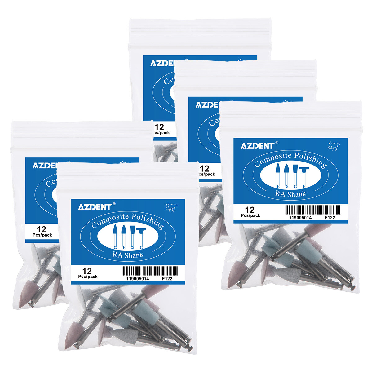 AZDENT Dental Composite Polishing Finishing Burs Silicone Polishers RA 2.35mm