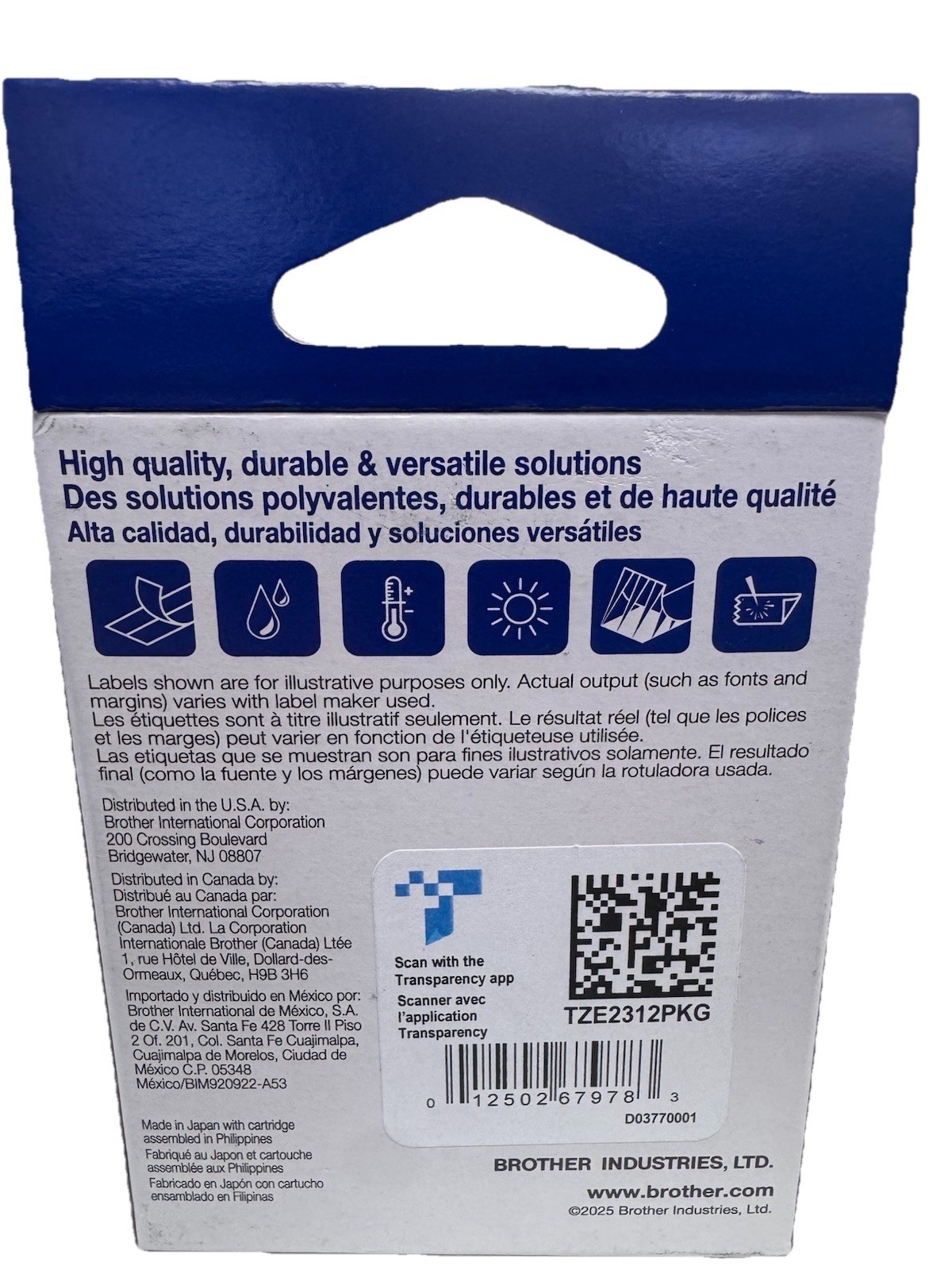 2 PACK BROTHER TZe-231 12mm 1/2″ LABEL CASSETTE BLACK PRINT WHITE TAPE ORIGINAL