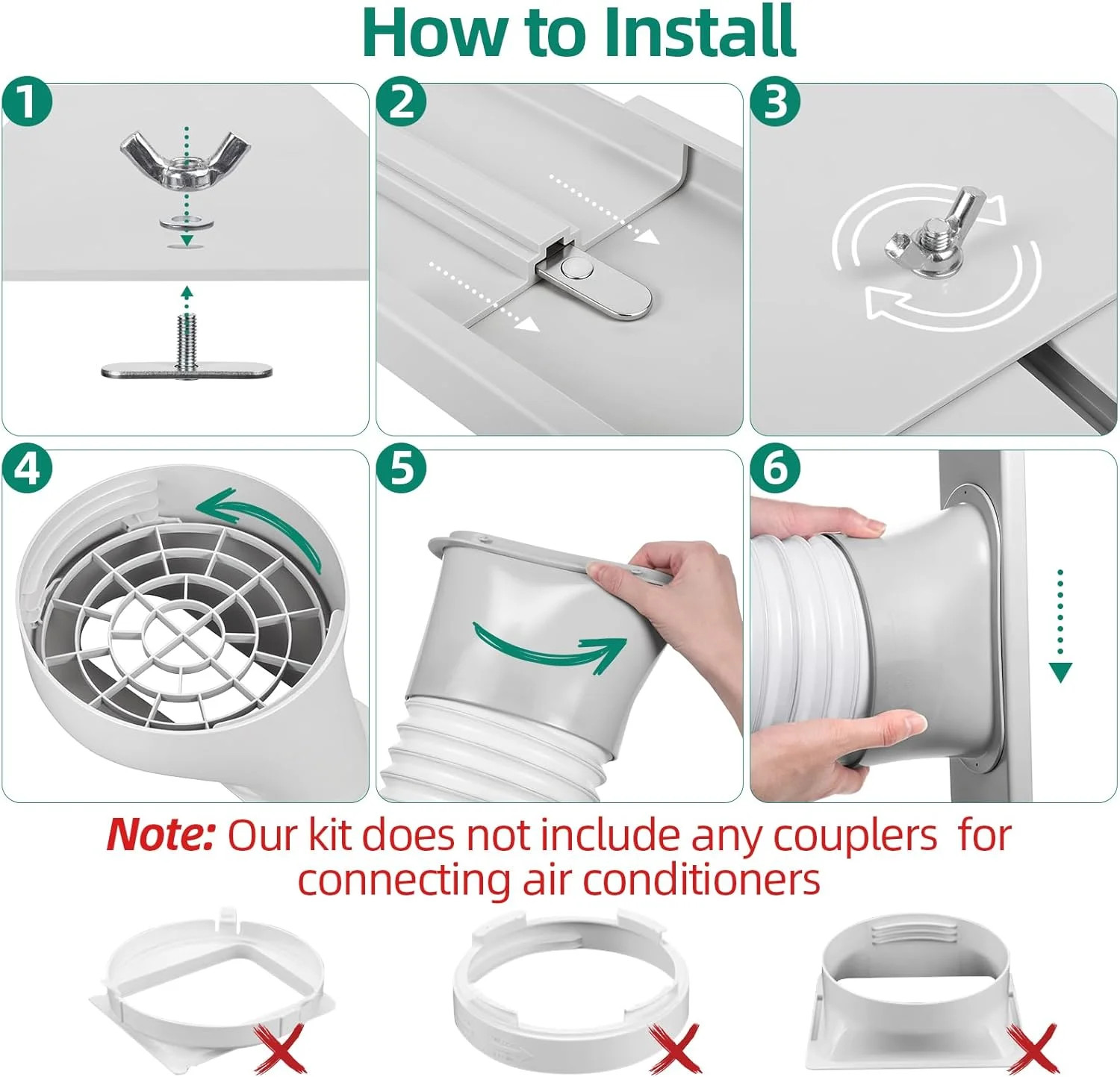 Portable Air Conditioner Window Kit – Adjustable Universal Window Seal AC Vent K