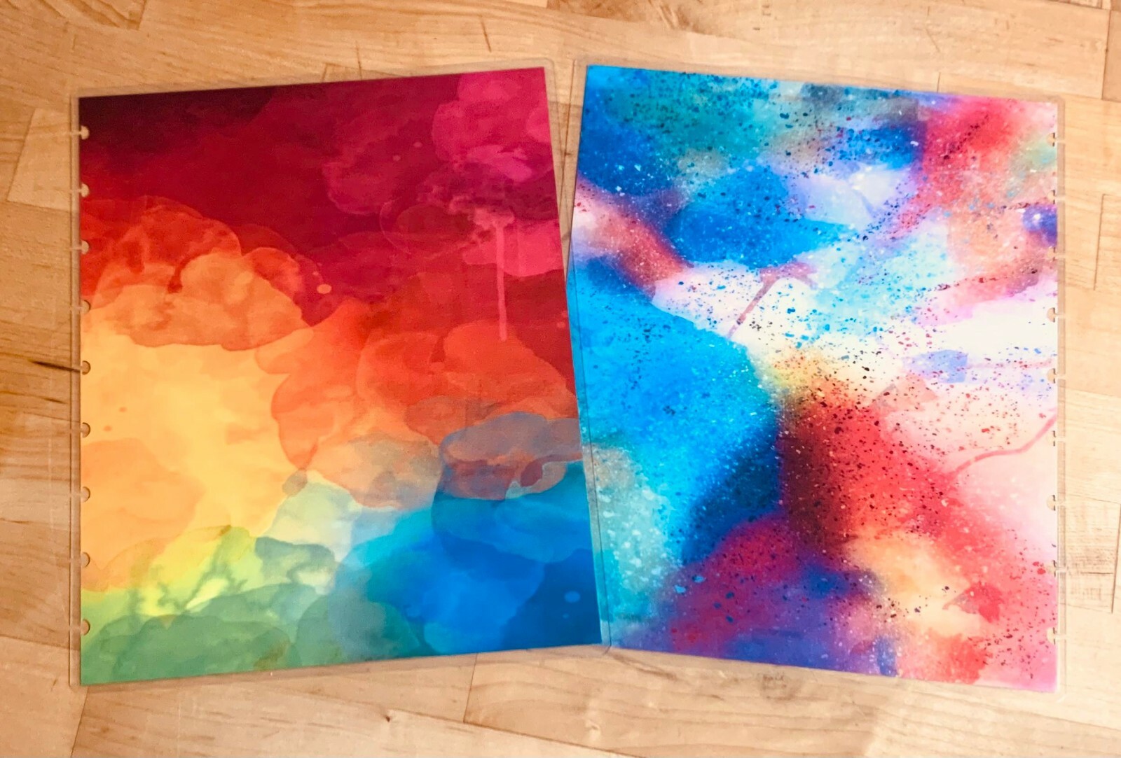 Rainbow Watercolor Cover Set for use with a Classic Happy Planner
