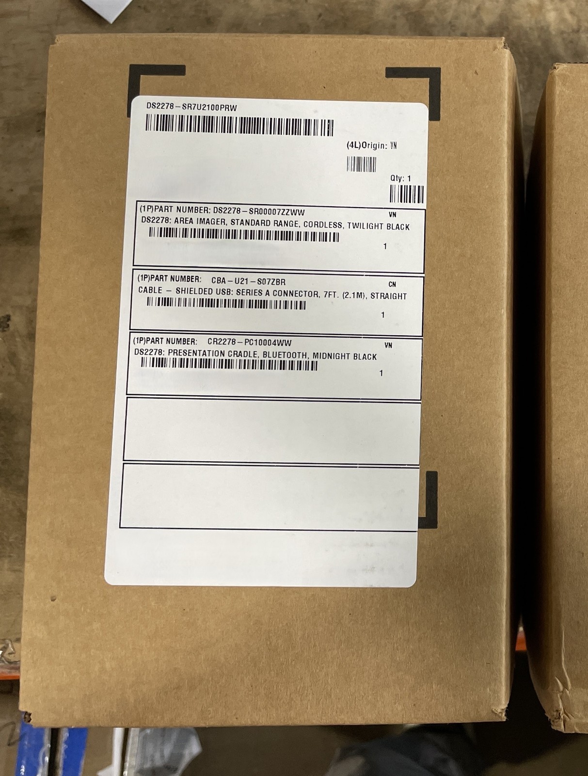 Zebra DS2278 Cordless 1D/2D Barcode Scanner (USB Kit) – DS2278-SR7U2100PRW