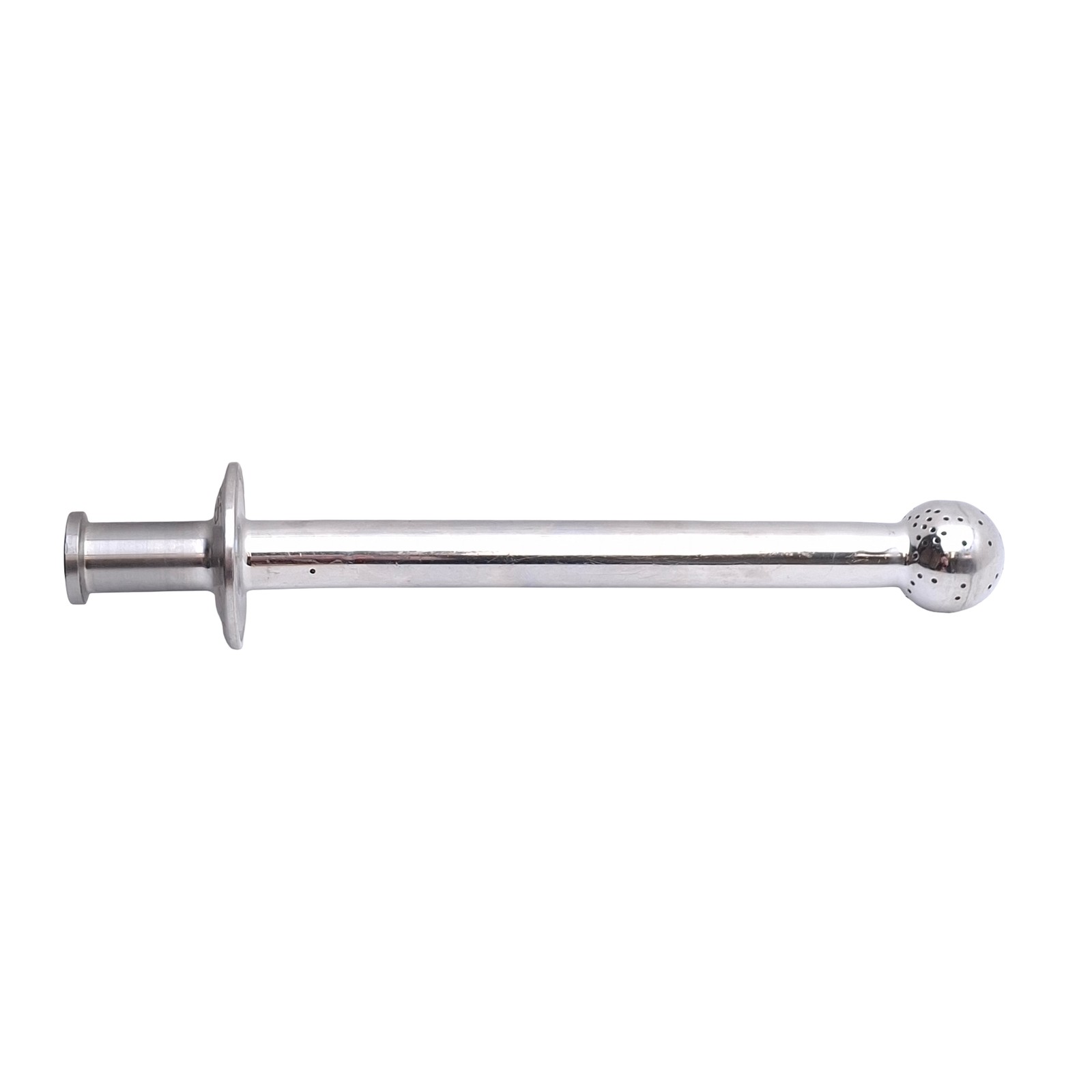 ISS Sanitary Supply Tube With Spray Ball, 1/2in Tri-Clamp 8.12in Internal Length