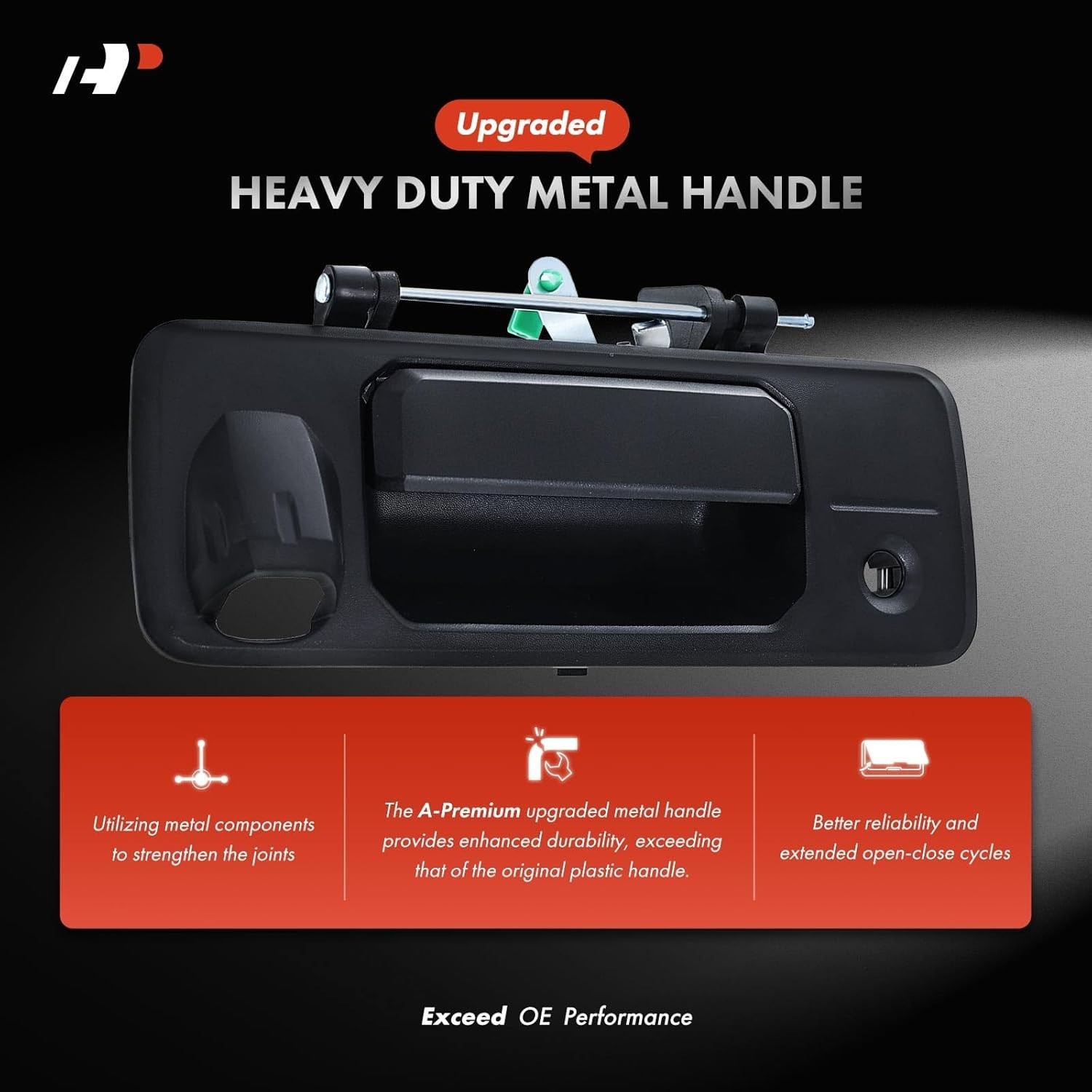 Upgraded Metal Tailgate Latch Handle – Compatible with Toyota Tundra 2014-2021,