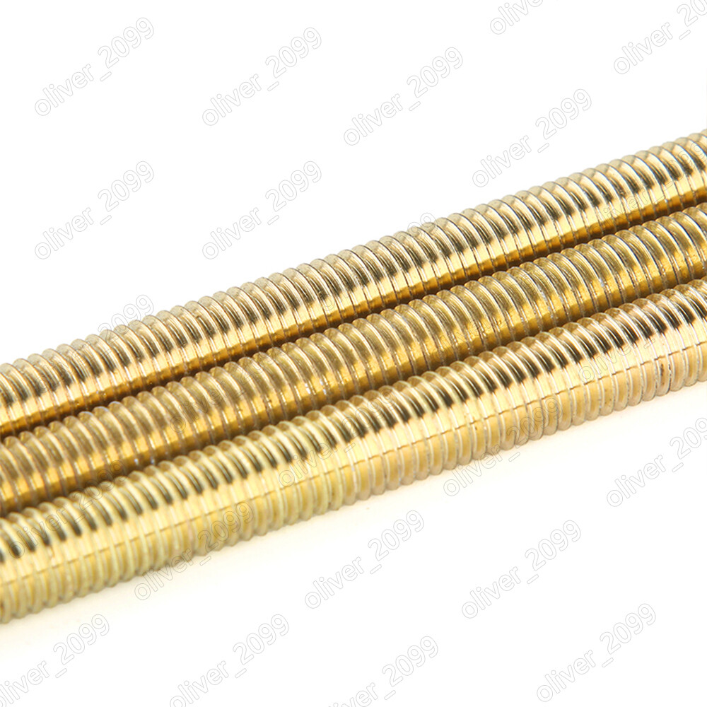 M2 M3 M4 M5 M6 M8 M10 M12 M16 M20 Brass Threaded Rods Metric Thread Stud Bolts