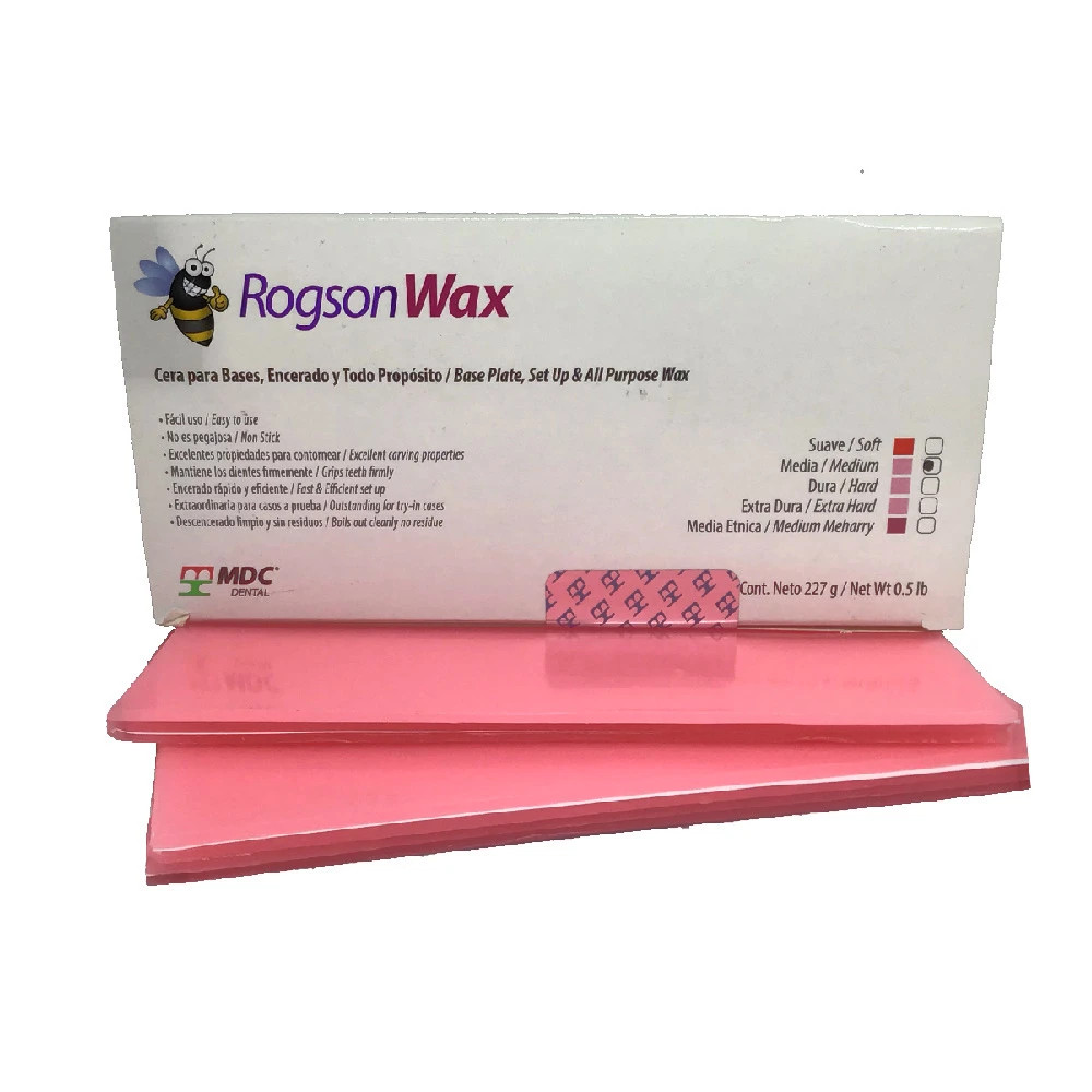 Rogson, Base Plate, Set Up & All Purpose Medium Pink Wax 0.5lb. – MDC