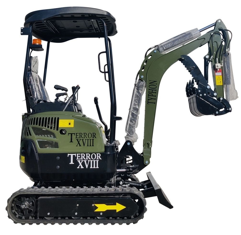 Free Ship TYPHON TERROR XVIII 4000lb Mini Excavator Kubota D902 w 13 Attachment