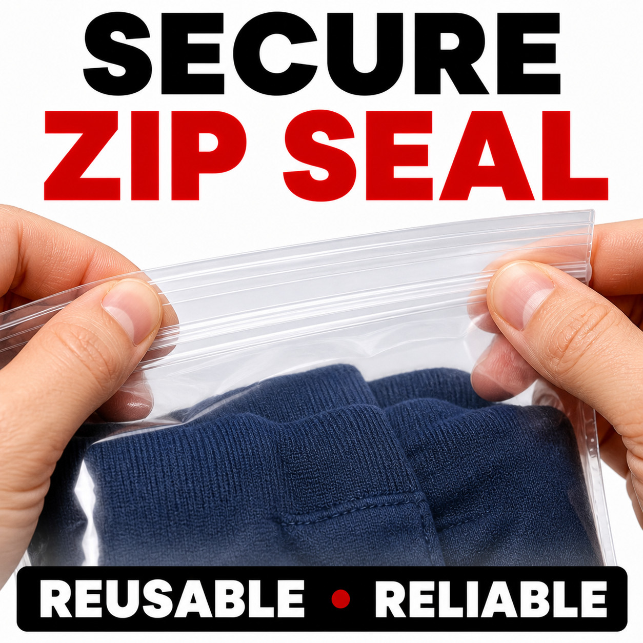 12×15 Clear Zip Poly Bags 2 Mil Reclosable White Block Bulk 100 200 1000 2000