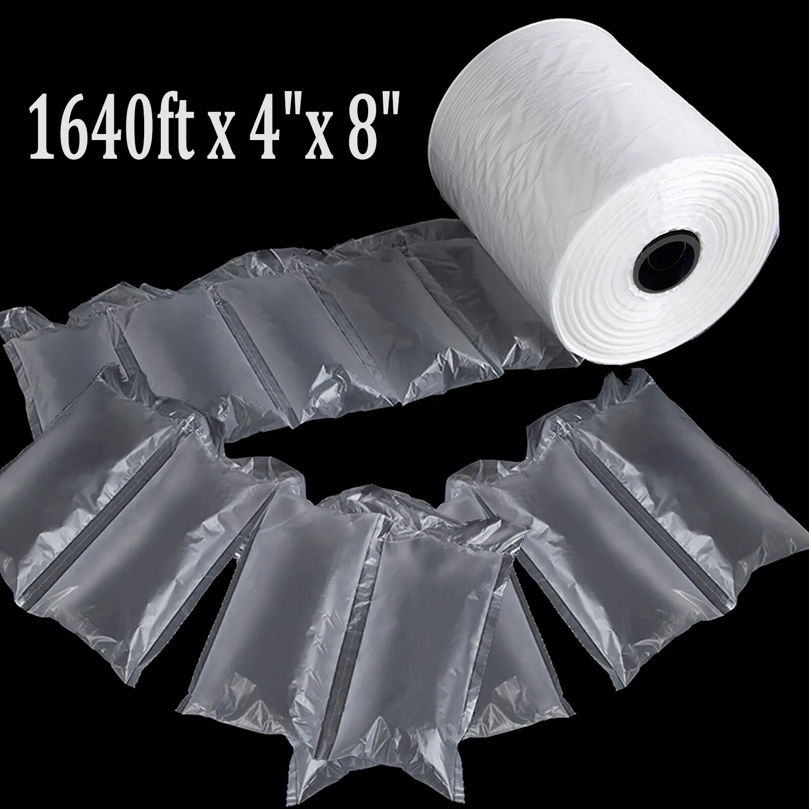 1640ft x 4″ x 8″ Air Cushion Machine Film Bubble Pillow Packaging Filling Bags
