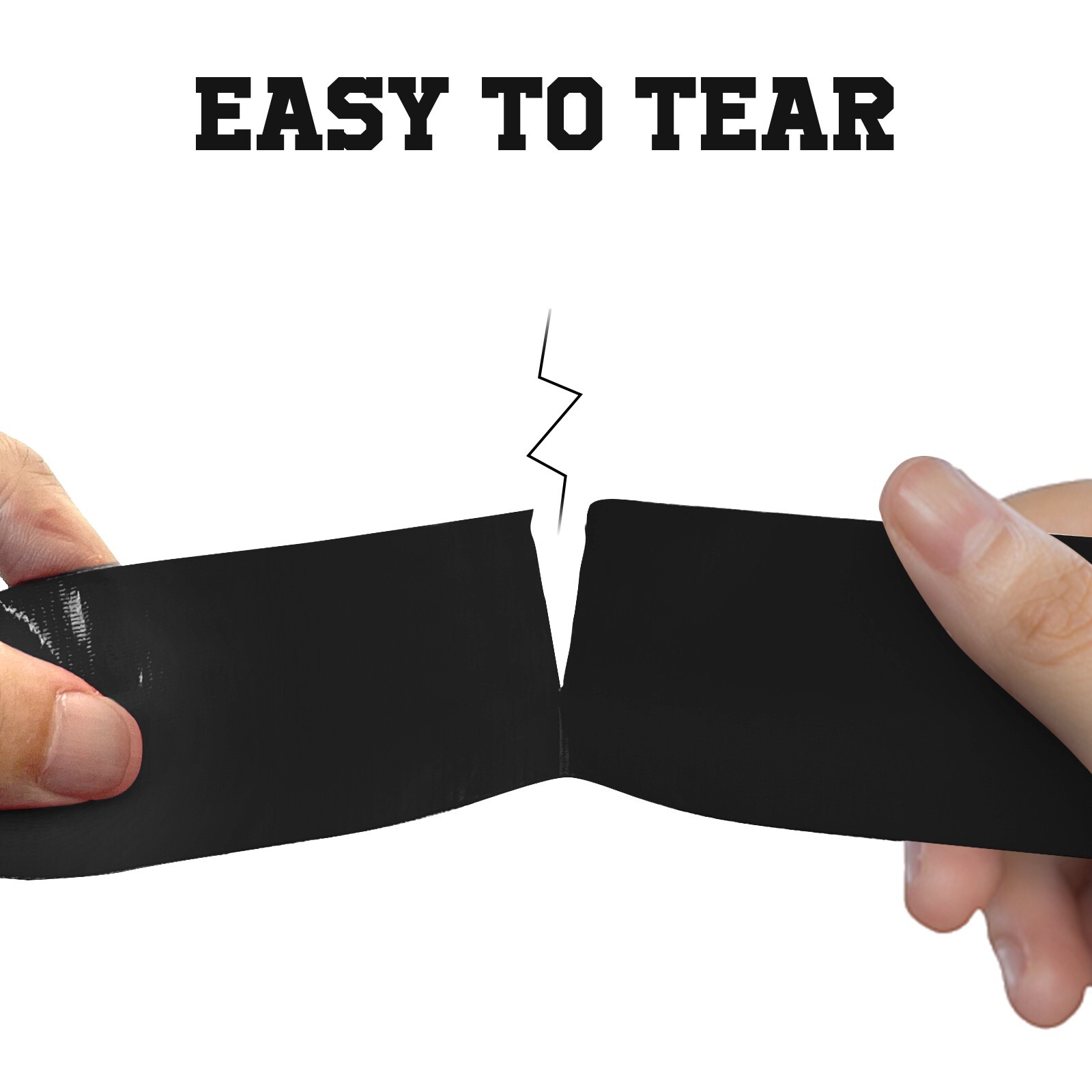 Black Duct Tape Heavy Duty, 2 Inches x 30 Yards Per Roll, Waterproof Outdoor