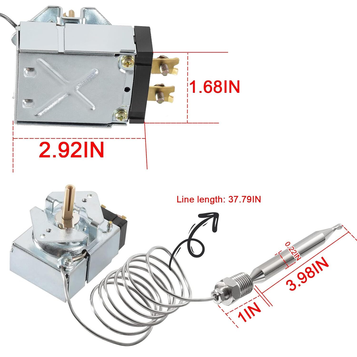 60125401 Thermostat 200-400F Rx Millivolt for Fryer Pitco Imperial Dean RX-1-36