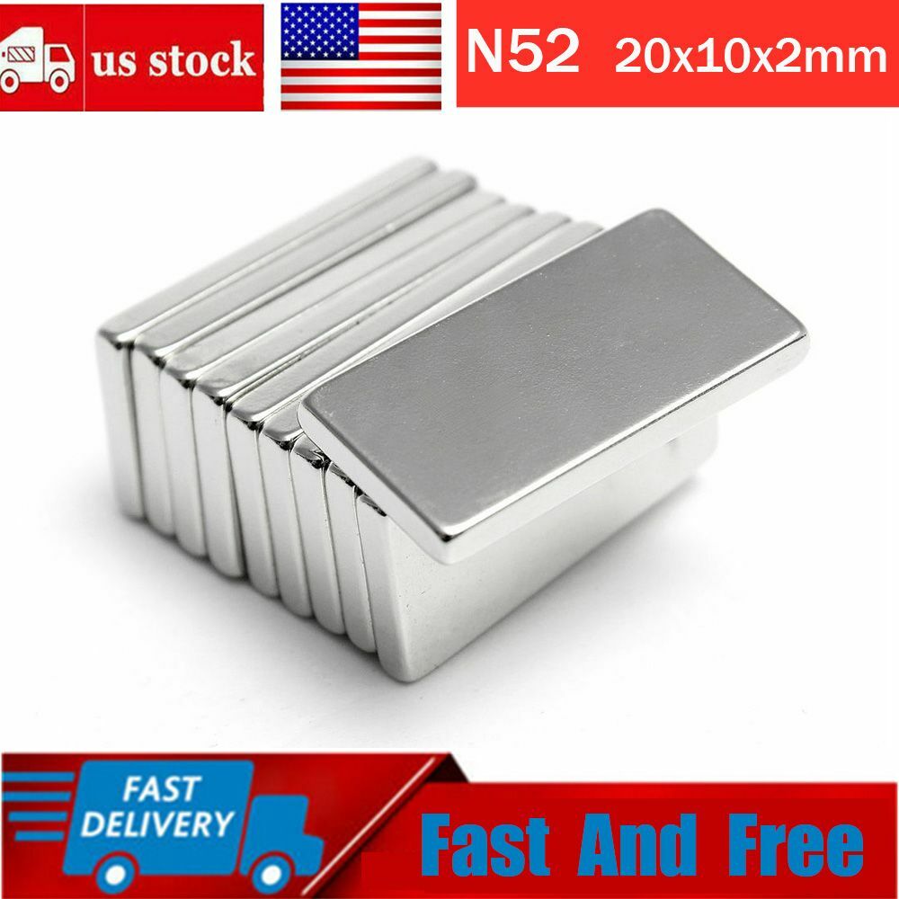 1/5/20/50X N52 Rare Earth Neodymium Block Magnet 20x10x2mm Super Strong Magnets