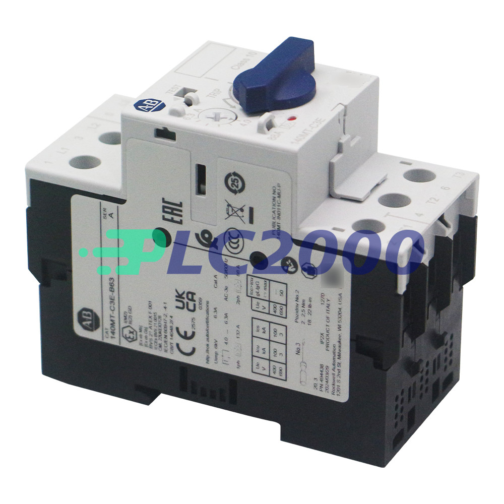 Allen Bradley 140MT-C3E-B63 C Frame, 4 – 6.3A,Motor Protection Circuit Breaker