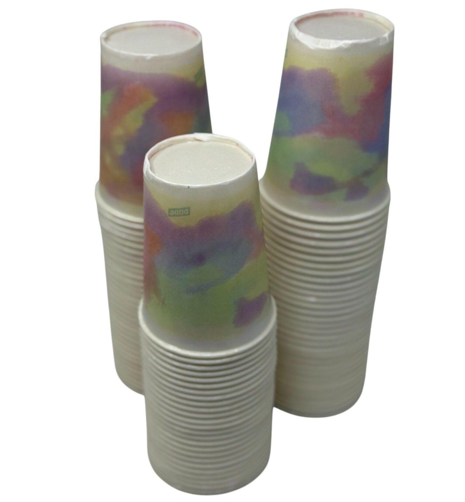 VTG 90s Dixie Paper Drinking Cups 9oz Pastel Watercolor Cold Drinks Kitchen