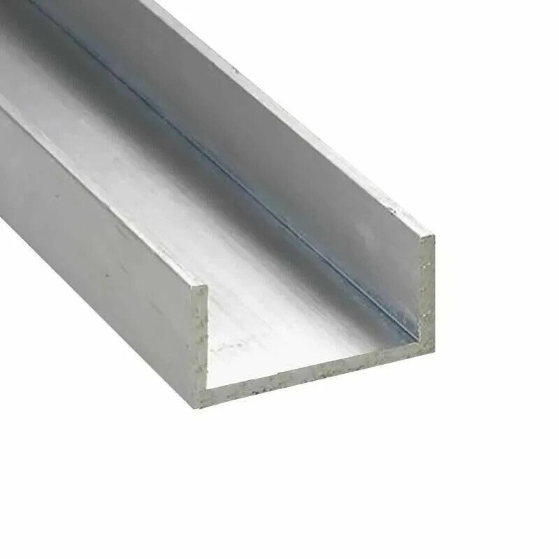 Aluminum U-Channel 8 Feet 1″ Leg x 2″ Base Width x 1-3/4″ Inside x 1/8″ Thick