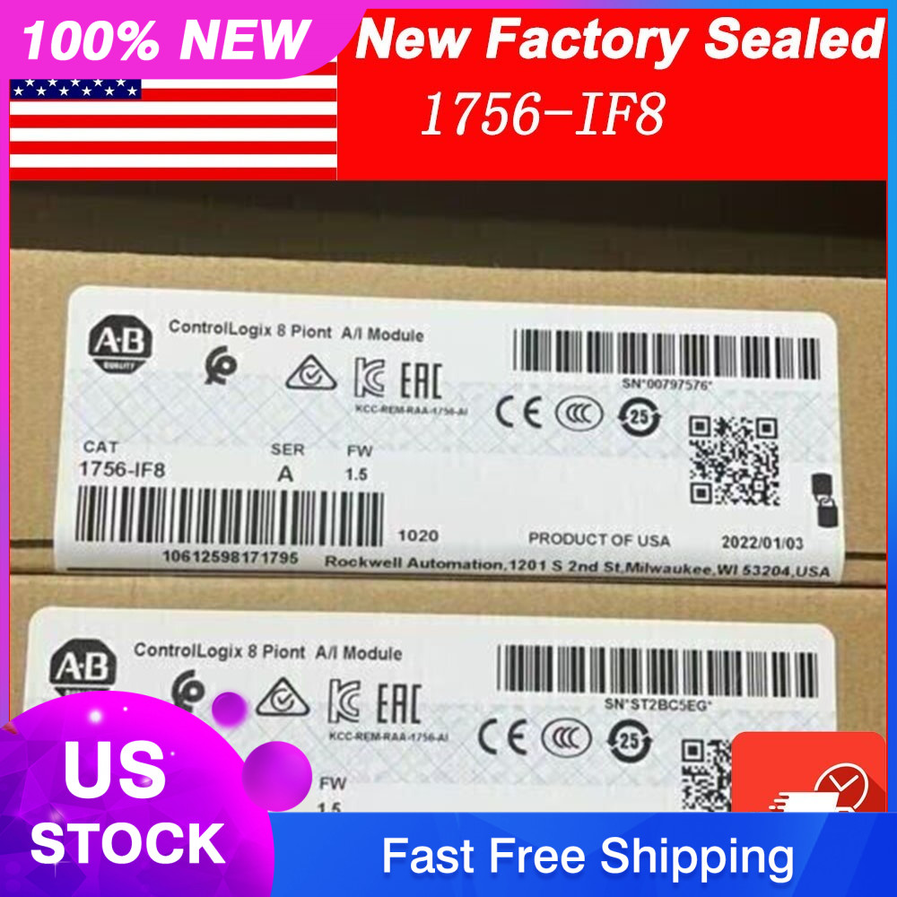 New Factory Sealed AB 1756-IF8 / A Controllogix 8 Point A/I Module 1756-IF8