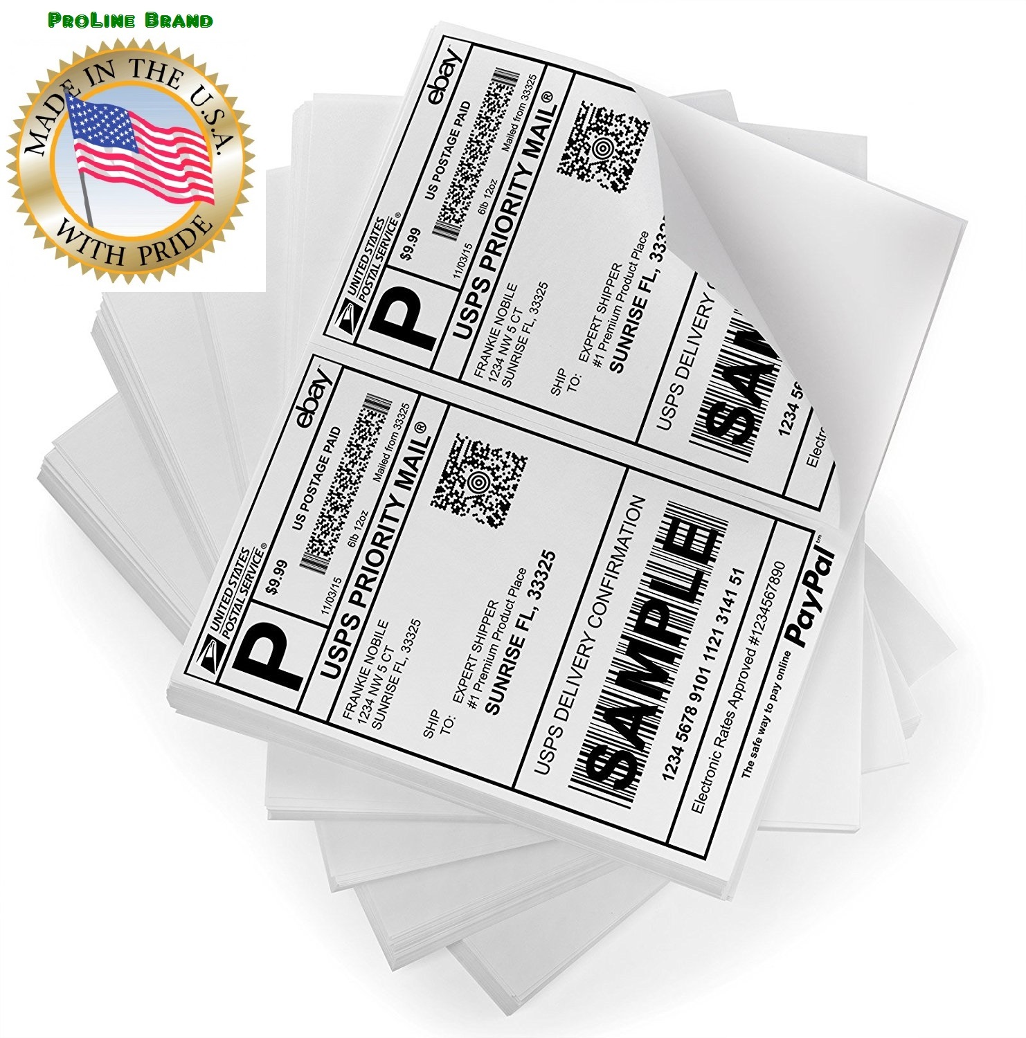 400 8.5×5.5 Premium Shipping Labels Half Sheet Self Adhesive USPS UPS FedEx USA