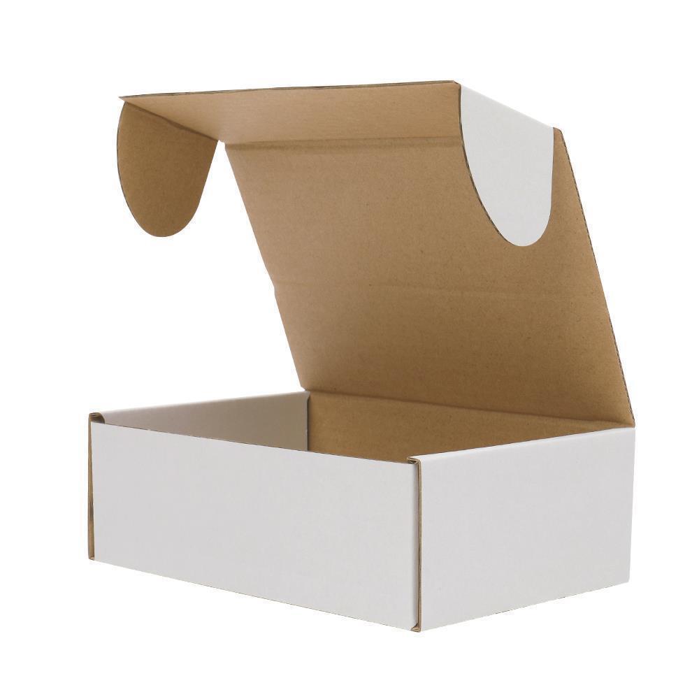WHITE CORRUGATED MAILERS 3 SIZES 50 100 200 Shipping Packing Boxes Mailers