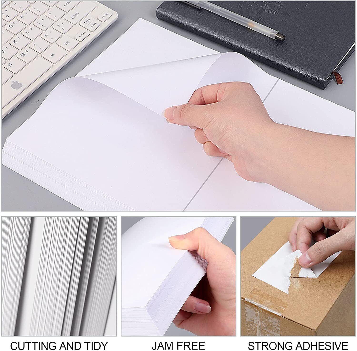 1000 Half Sheet Shipping Labels 2 Per Sheet 8.5×5.5 Self Adhesive For Laser&ink