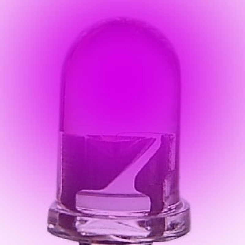 Clear UV / Purple LED 3mm 3V Super Bright Transparent – 5x 10x 25x 50x 100x Pkgs