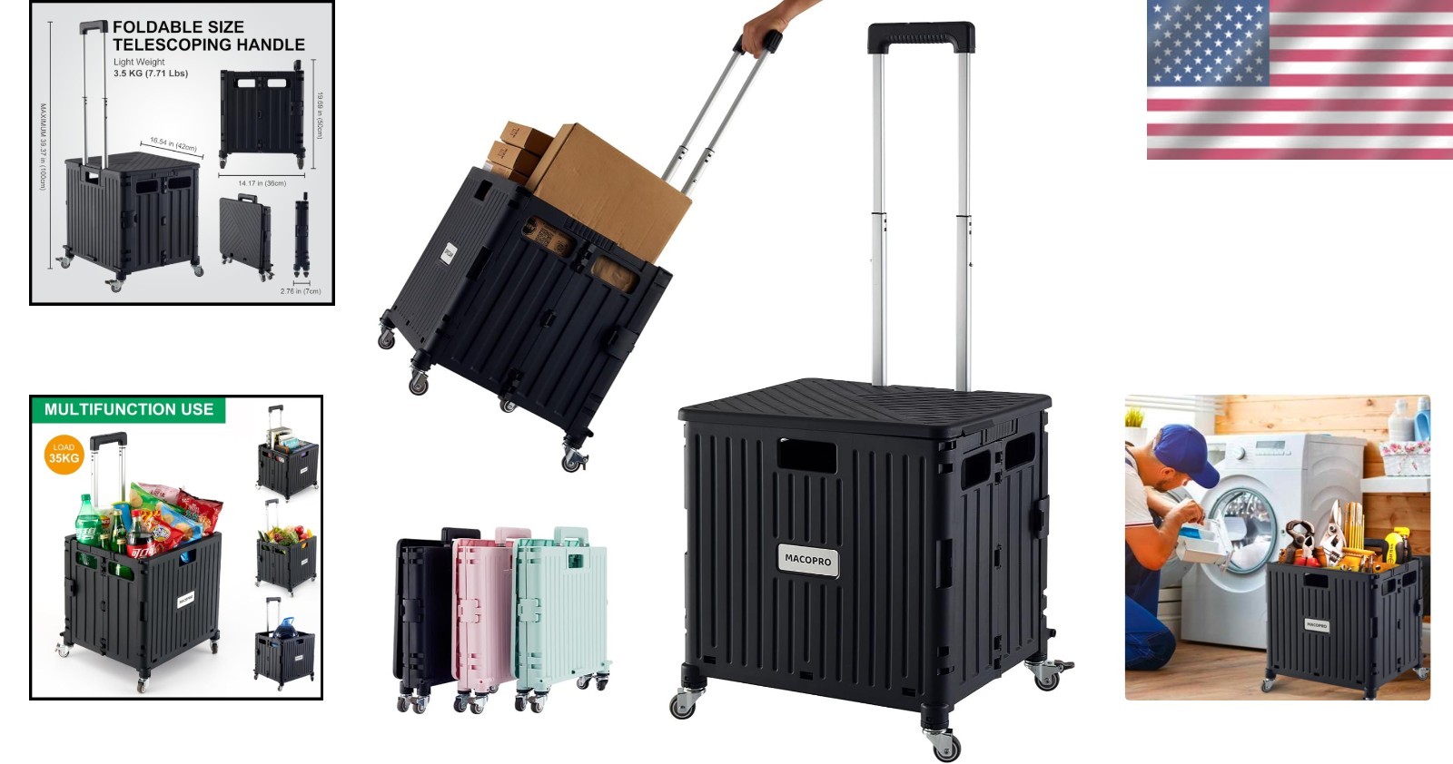 Heavy Duty Rolling Crate Utility Cart Rust Resistant for Indoor and Outdoor Use