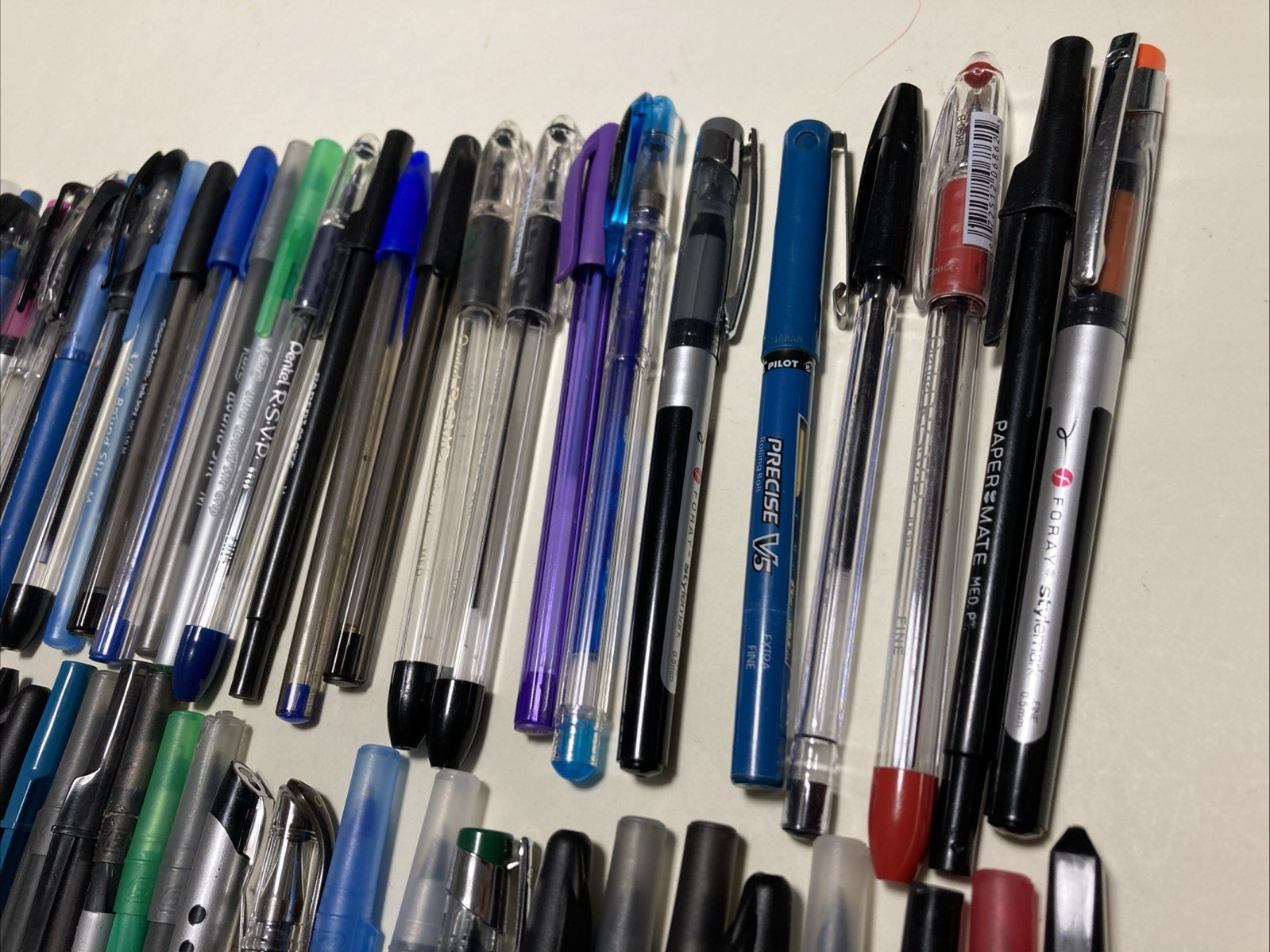 Lot of 120 Ballpoint Pens Assorted Paper Mate BIC Foray Staedtler Pentel more