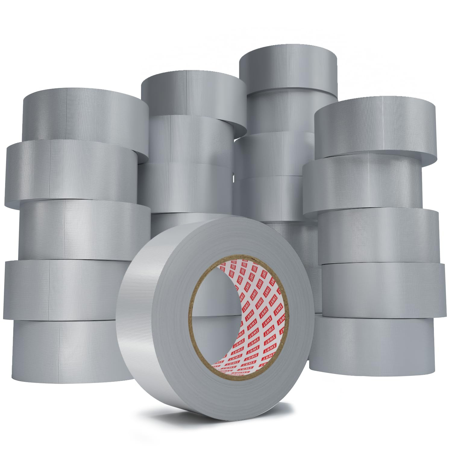 24-Pack 9 Mil Silver Heavy Duty Duct Tape Strong Adhesive, 2 Inch X 720 Yd Duct
