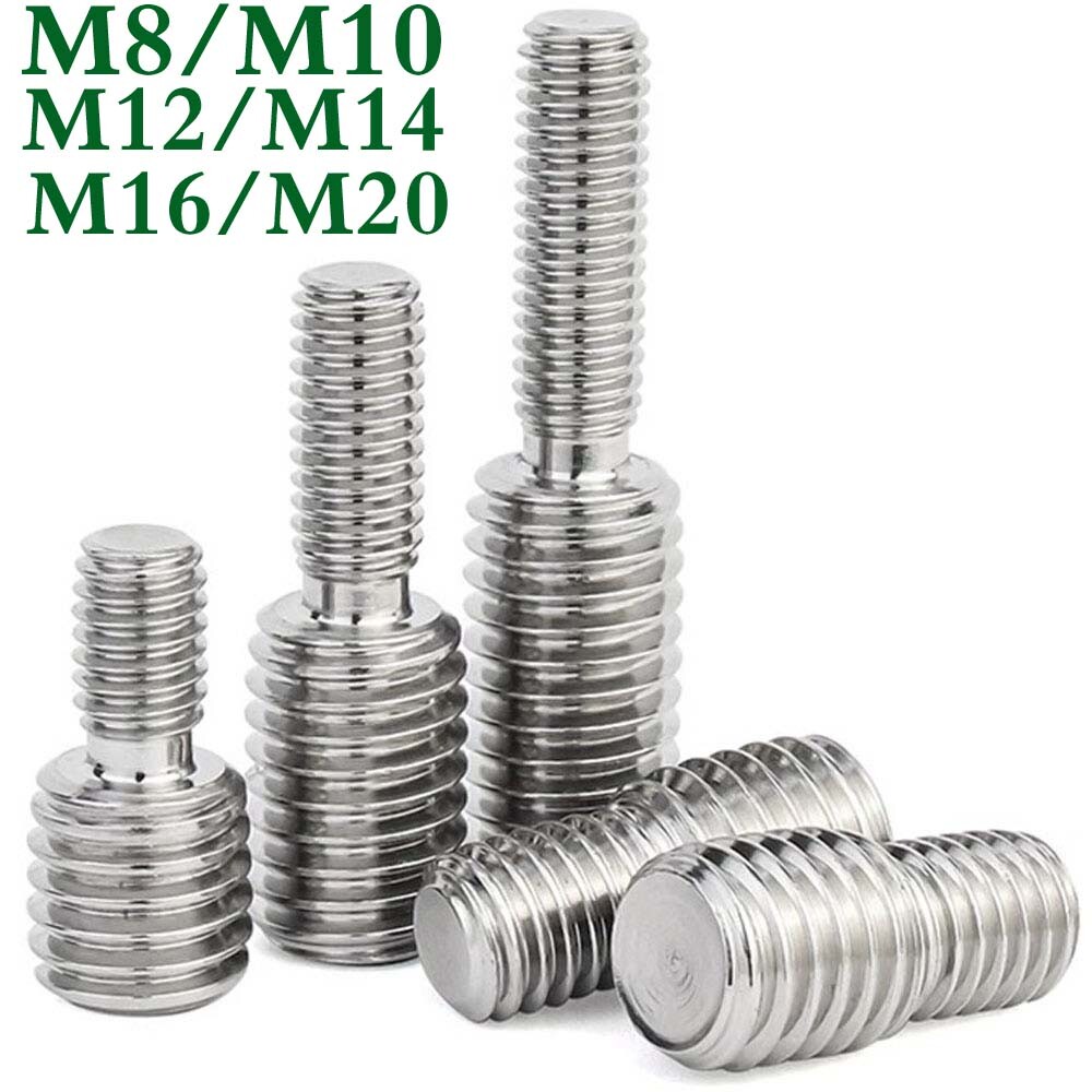 M8 M10 M12 M14 M16 M20 Double End Threaded Bolts Screws Reducer Fitting Adapter