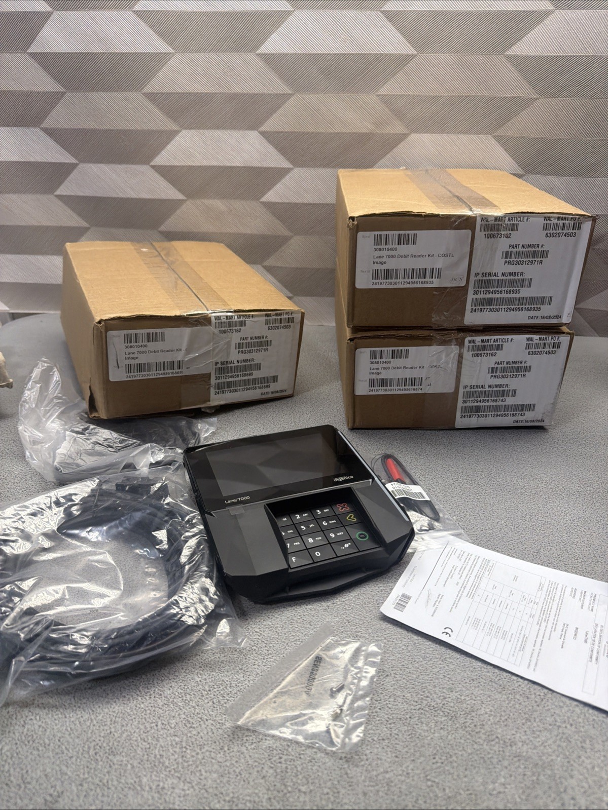 LOT OF 3 Ingenico Lane 7000 Credit Card Terminals