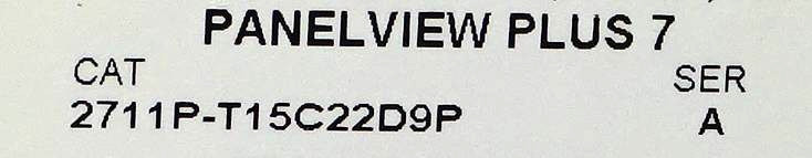 UNIT #2 2711P-T15C22D9P /A Allen Bradley PanelView Plus 7 W/ Box and Mounts