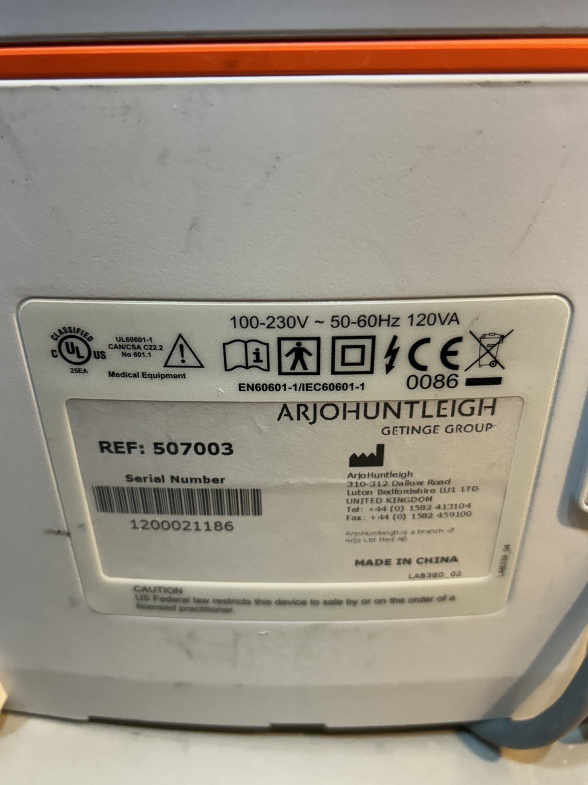 Huntleigh Flowtron Universal AC600 DVT Pump – PARTS – POWERS ON