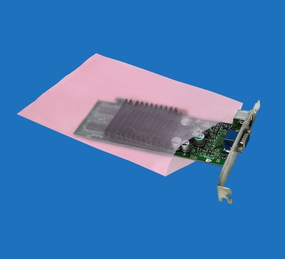 Pink Anti-Static Poly Bags Electronic Polyethylene 2,4,6 Mil Heat Sealable LDPE