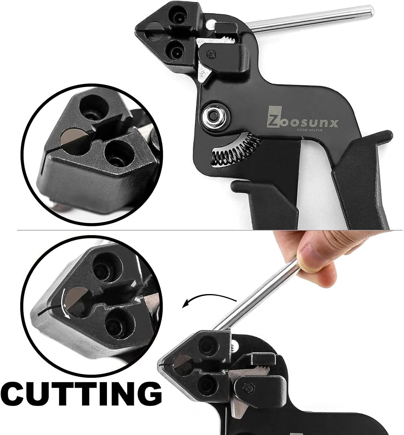 Metal Zip Tie Tool Stainless Steel Cable Tie Gun 12mm Heavy Duty
