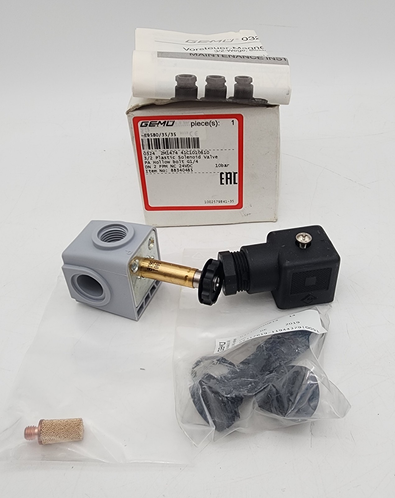 GEMU 0324 2M1474 SOLENOID VALVE *(VALVE ONLY NO SOLENOID)