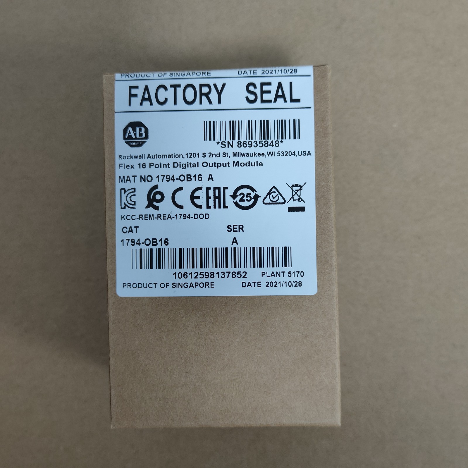 AB 1794-OB16 FLEX 16-Point Digital Output Module AB 1794OB16 PLC US