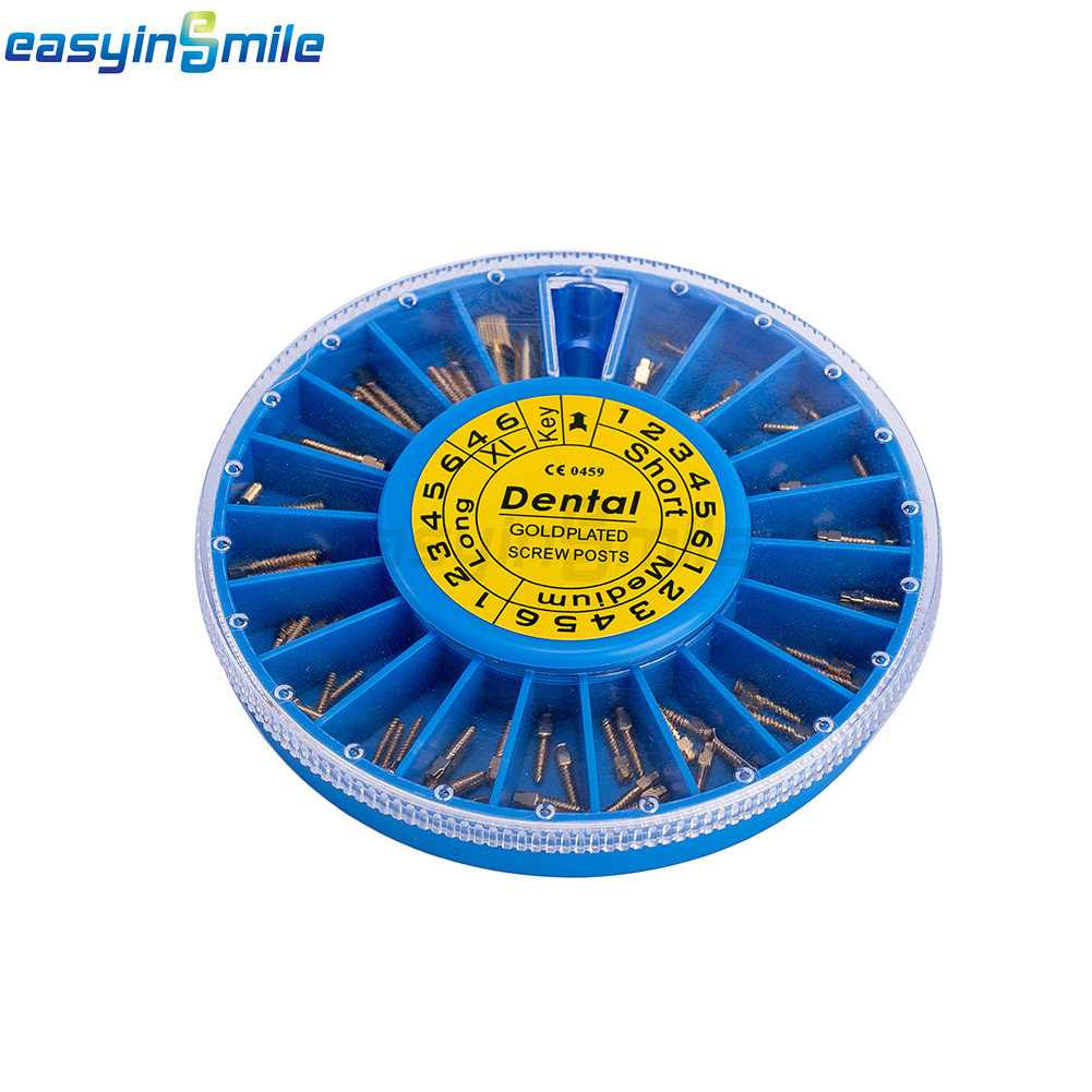 Endo Screw Posts Dental Conical Screw Post Kit Assorted 120pc&2Key Easyinsmile
