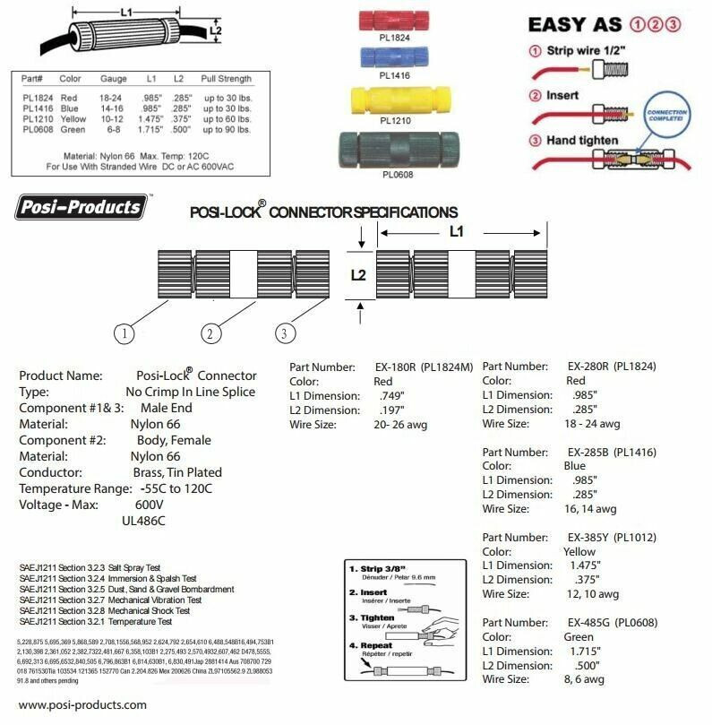 Posi-Tap/Lock 22 Piece Combo PL1824, PL1416, PTA2022, PTA1618, PTA-1012 NEW!!