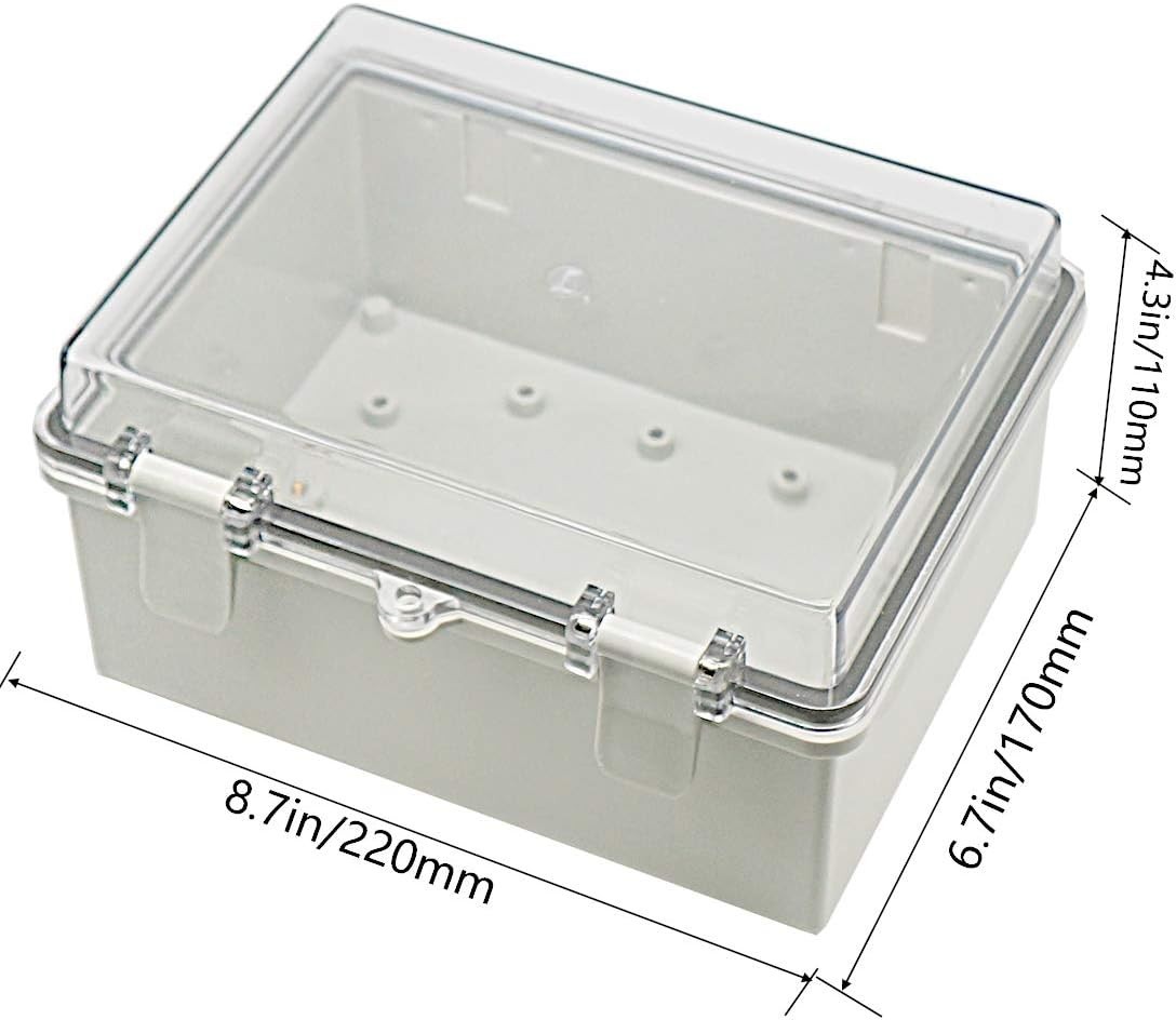 Junction Box ABS Plastic Dustproof Waterproof Electrical Boxes Hinged Shell …