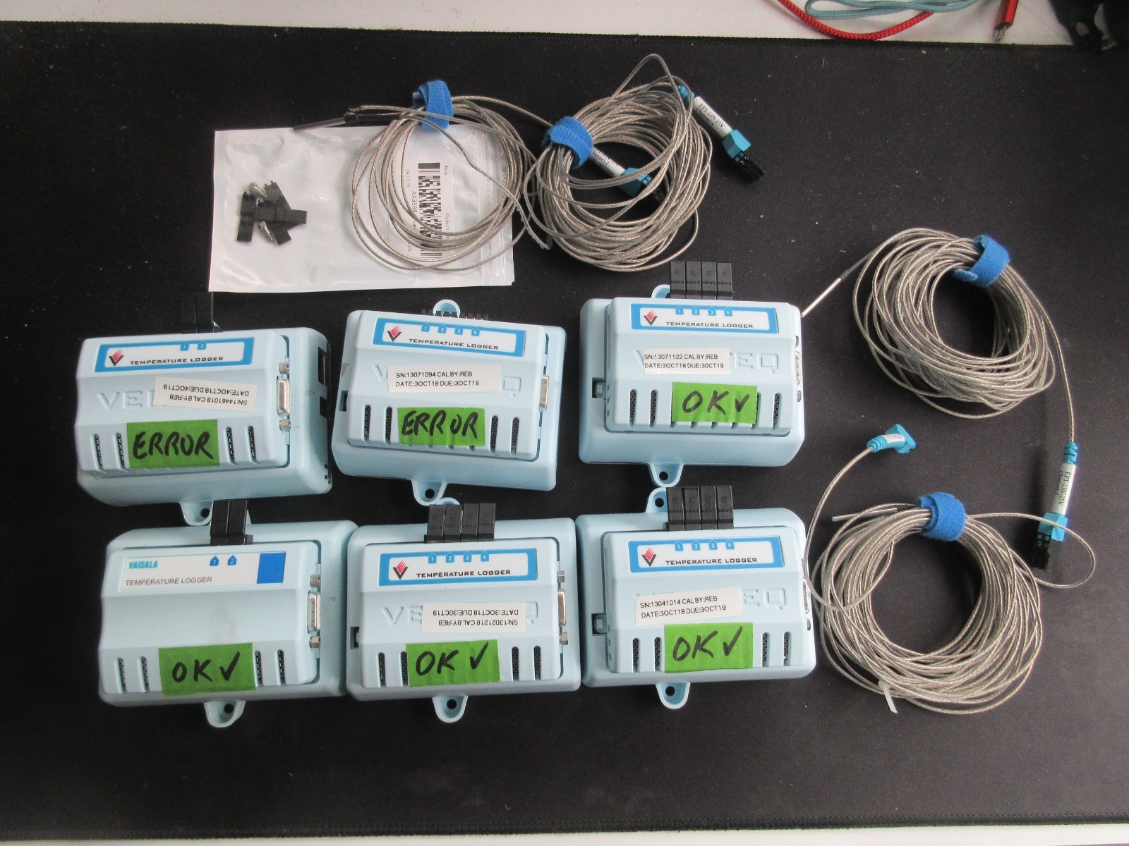 Vaisala SP-1416-44V Temperature Logger x6 Lot CDL-VNET-LP SP x2 parts used rtd