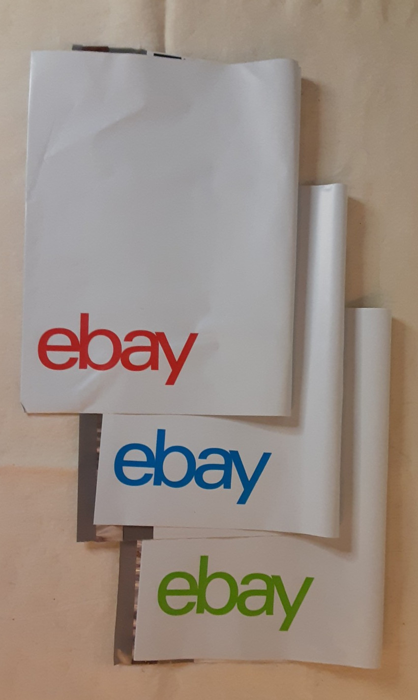 😀 15 Ebay Branded Poly Mailer 12″ x 10″ Color Logo No Padding Red Blue Green