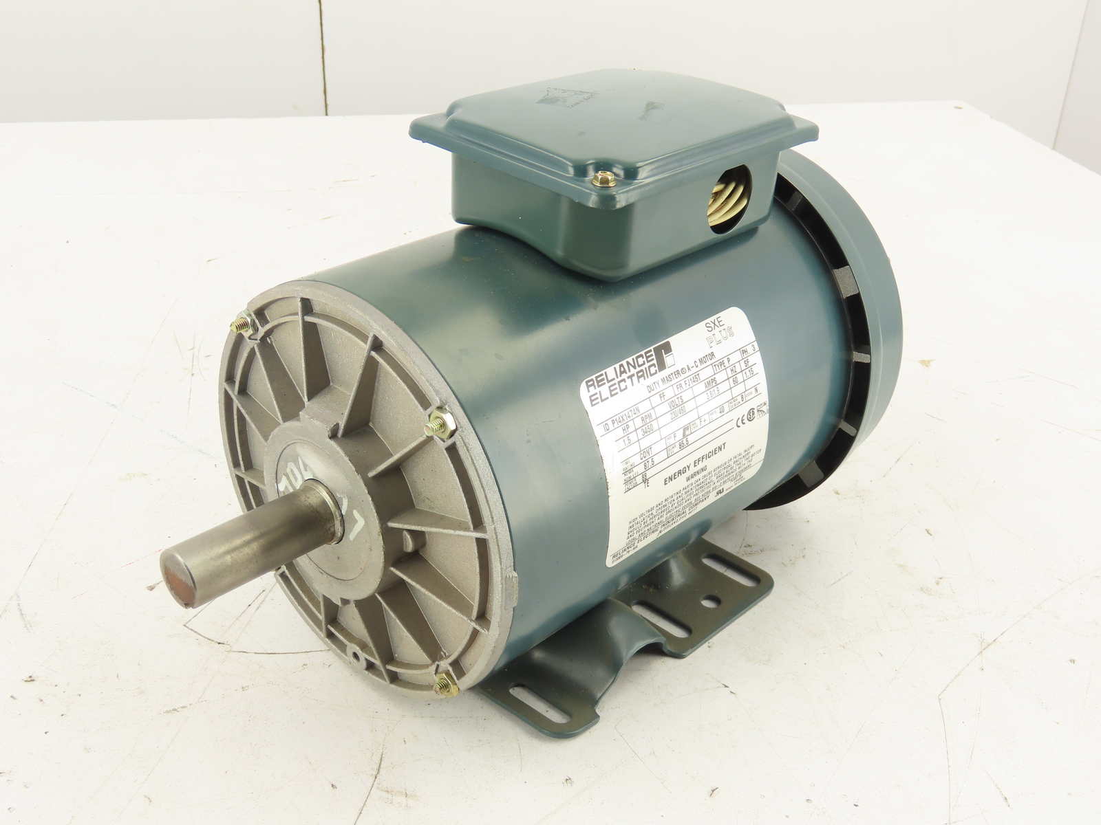 Reliance Electric P14X1474N 1.5HP 3450RPM 3PH FJ145T Frame 230/460V TEFC Motor