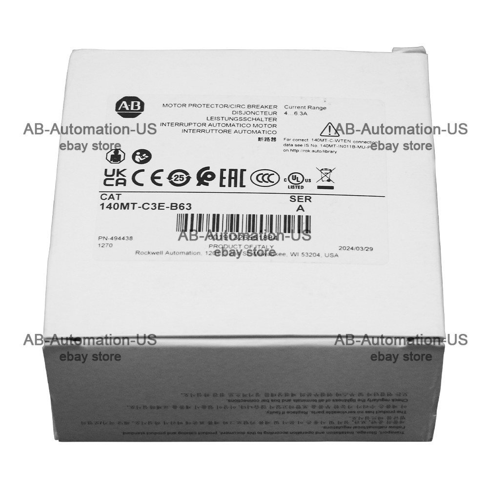 2023 New 140MT-C3E-B63 Allen Bradley Motor Protection Circuit Breaker