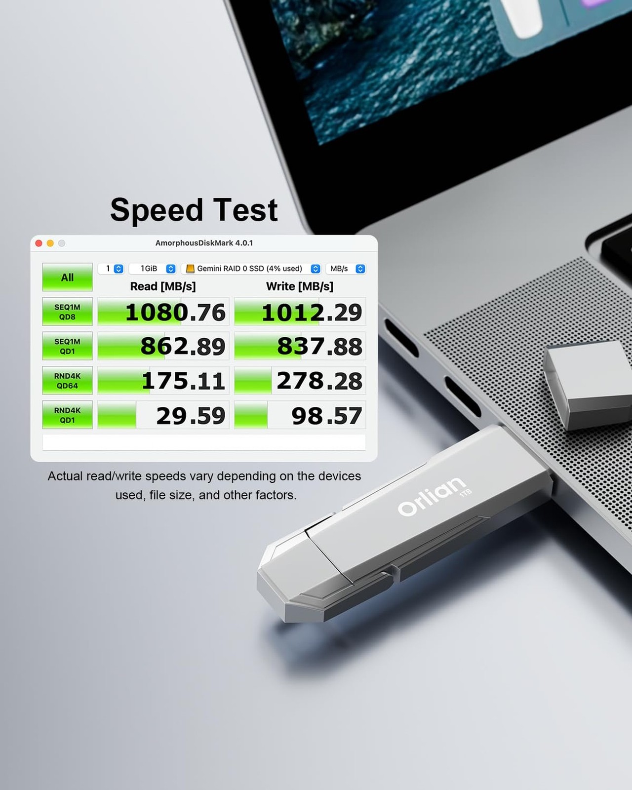 1TB External Portable SSD USB Solid State Drive Up to 1000MB/s USB 3.2 Gen 2 …
