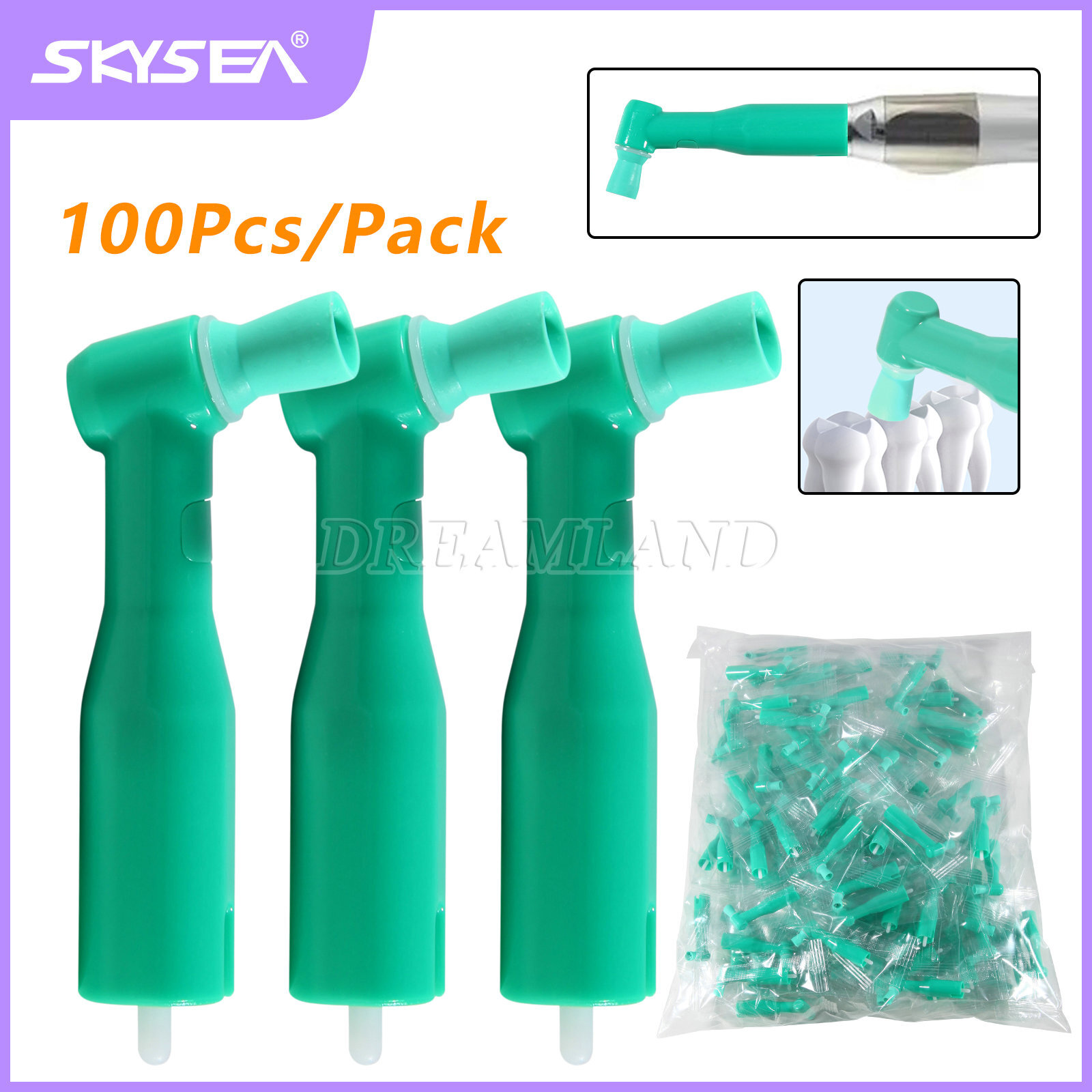 Dental Disposable Prophy Angles Soft Contra Angle 105° Latex Free 100 pcs