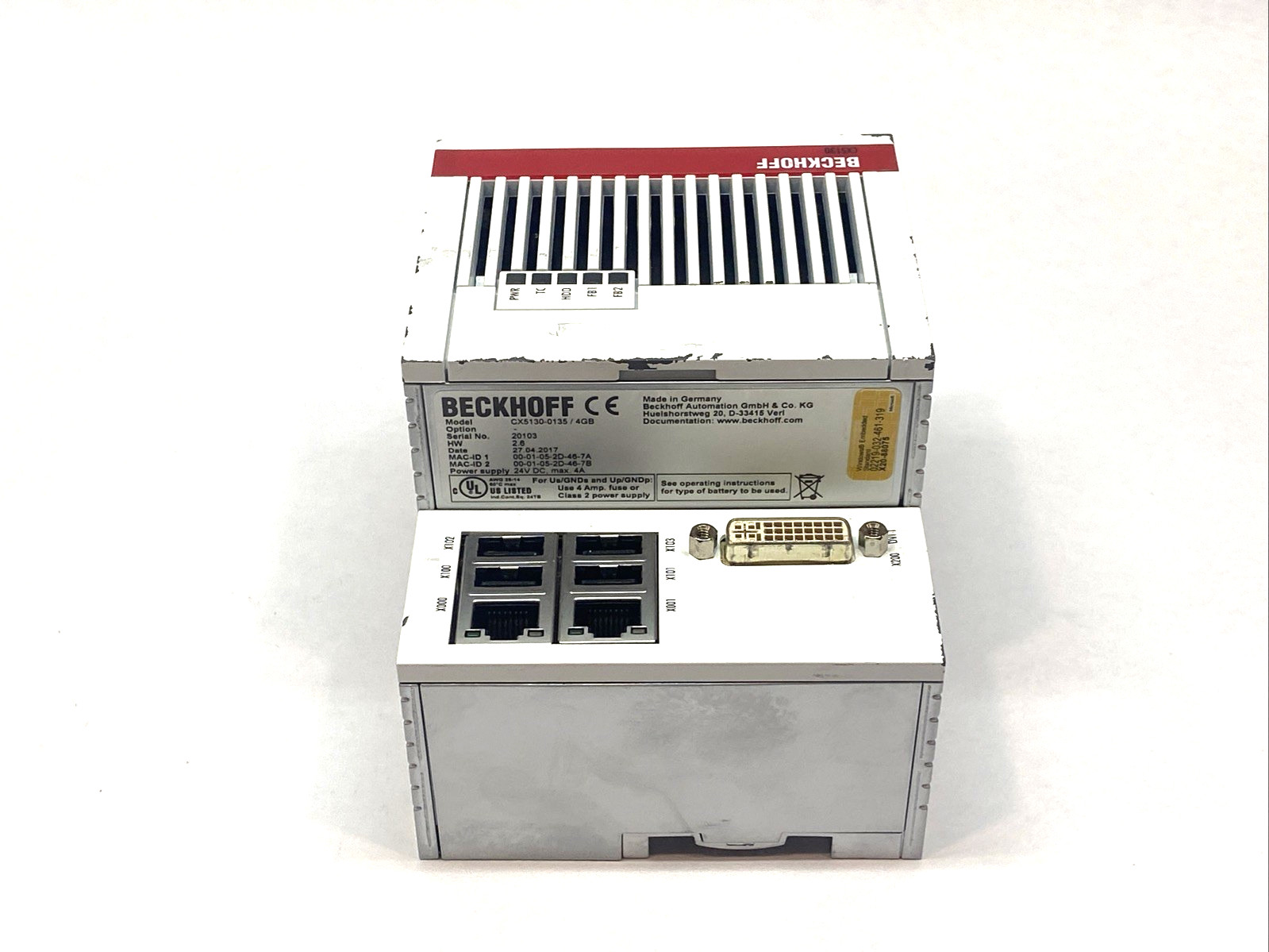 Beckhoff CX5130-0135/4GB CPU Module 24VDC 4A 4GB