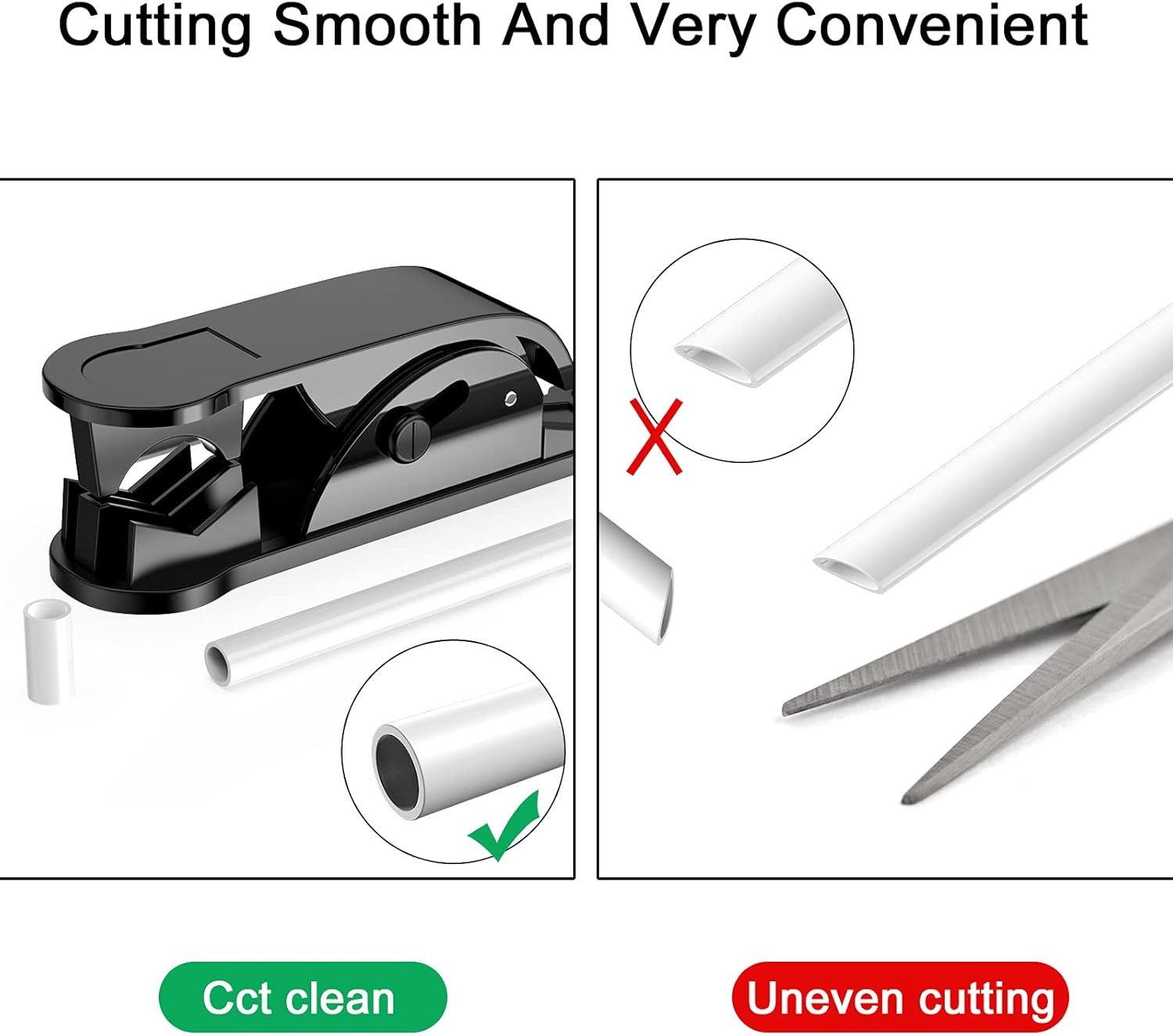 PTFE Tube Cutter, PE Hose Pipe Cutter Plastic Tubing Cutting Tool for Nylon PU