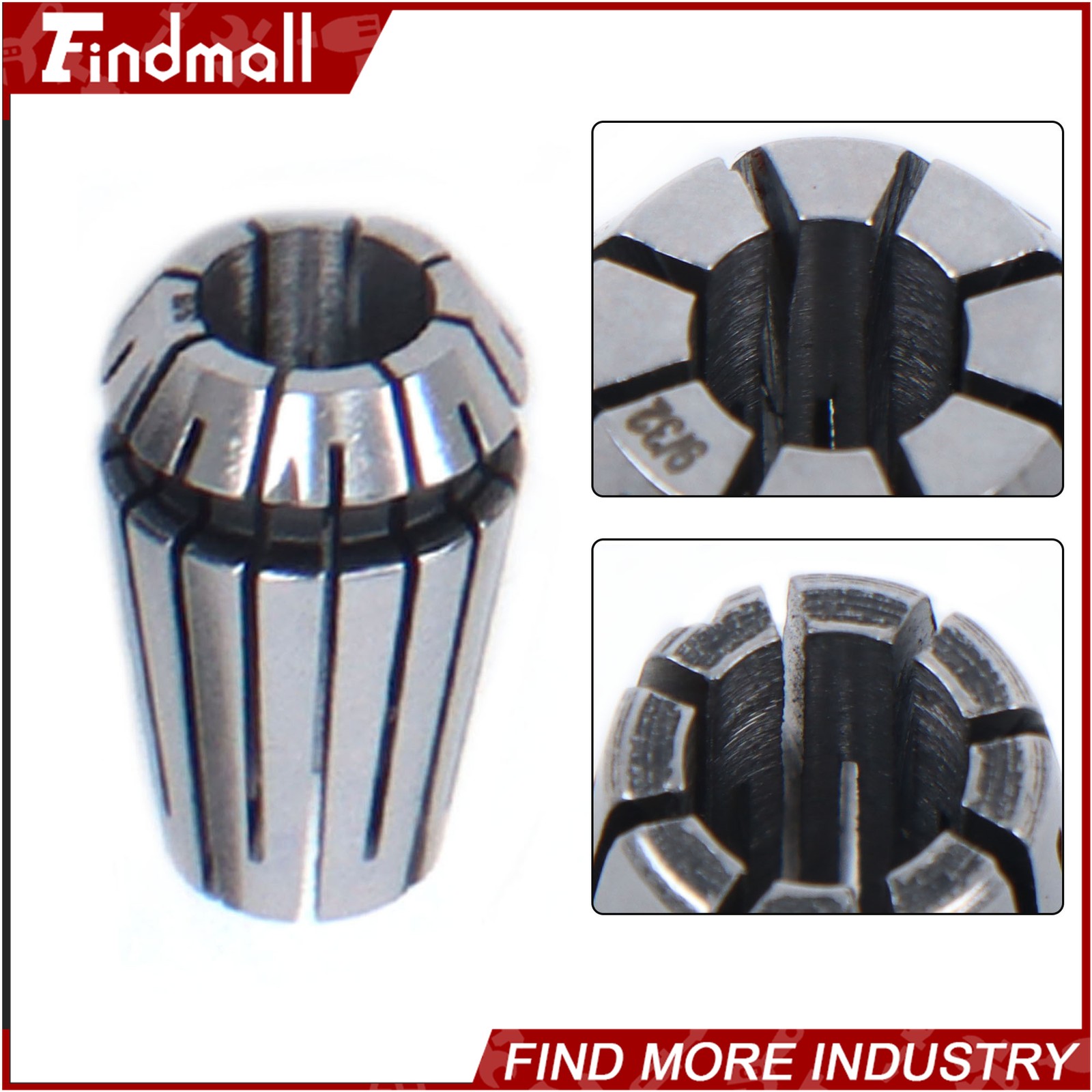 Findmall 19pcs ER16 Collet Set Complete Sizes including all 16th 32nds & 64th
